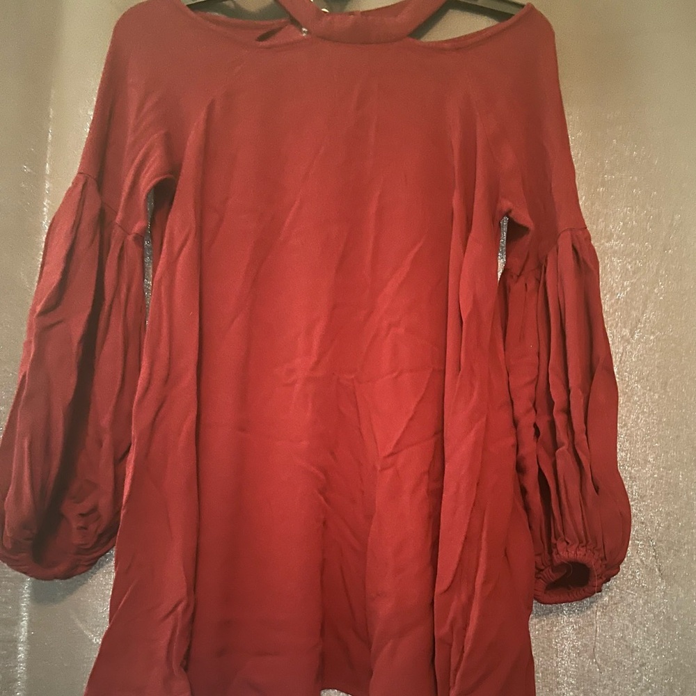 Free People Burgundy Top